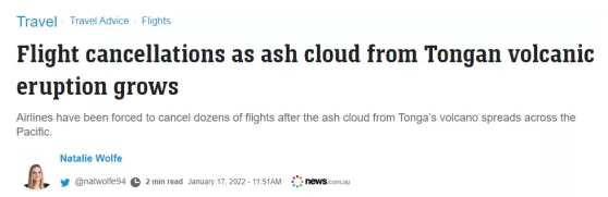 唉！火山灰扩散，澳洲多家航空公司取消国际航班...