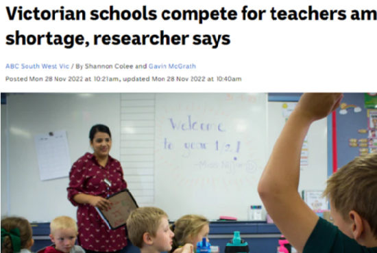 维州教师短缺高达3万，教育移民澳大利亚迎来绝佳好时期!